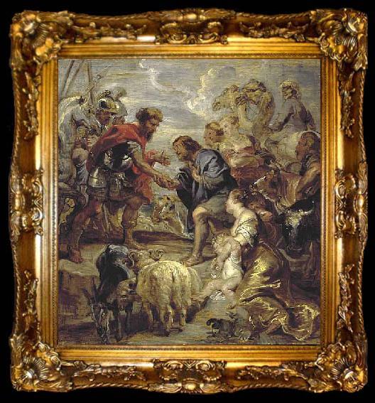framed  Peter Paul Rubens The Reconciliation of Jacob and Esau, ta009-2
